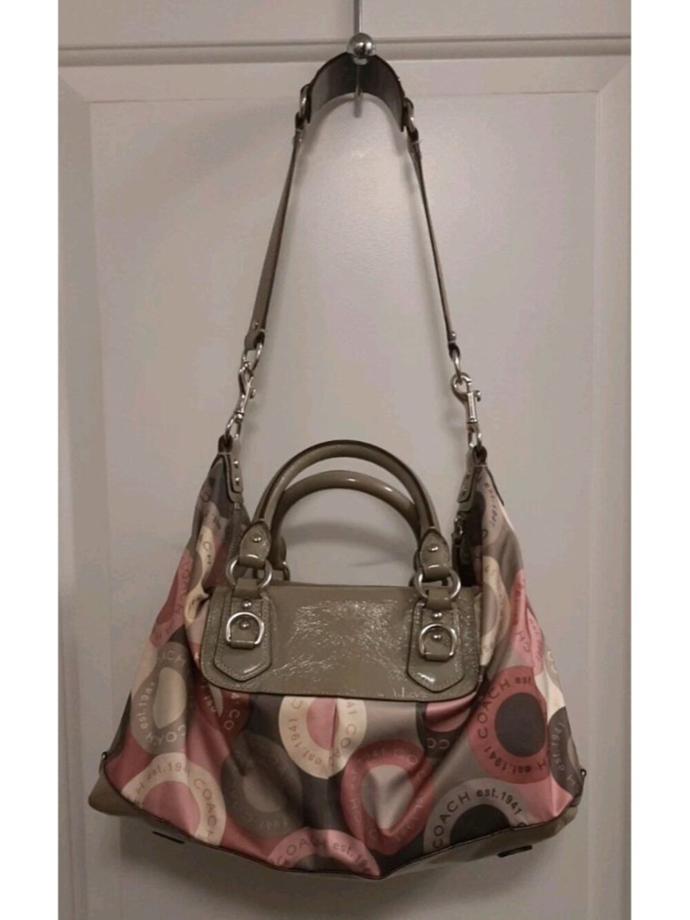 Womans Coach Purse F-15448 Satchel Handbag Pockets Label READ - Picture 4 of 13
